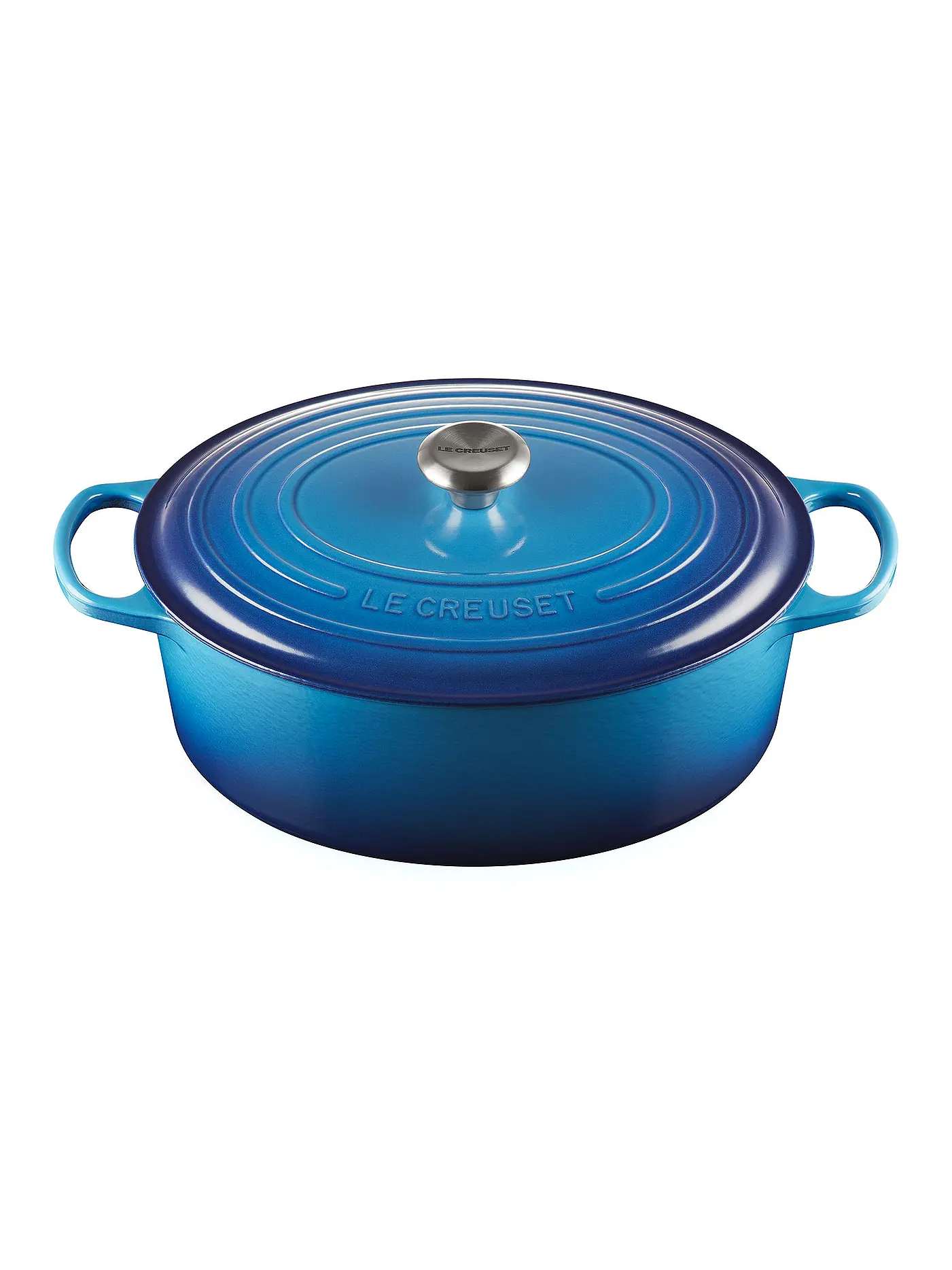 LE CREUSET | Bräter oval 33cm/7,5l SIGNATURE Azure | 